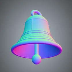Golden bell with clapper