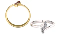 Golden Cluster Ruby Ring