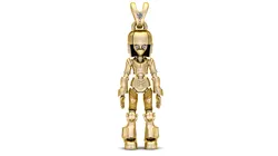 Golden ROBBOT Pendant 3D PRINTABLE MODEL 3D Print Model in Pendants 598931