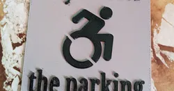 I'm only in it [wheelchair] for the parking