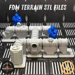 Industrial Sci-Fi Sci-Fi Pipeline Scatter Terrain