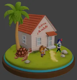 Kame House 3D Print Model in Figurines 599138