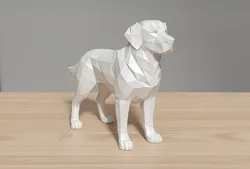 Low-Poly Dog 3D Printable 3D print model 3D Print Model in Animals 599585