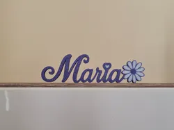 María, letrero de apoyo con decoración - Modelo de impresión 3D gratuito