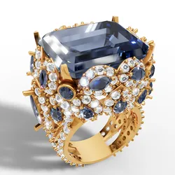 Massive Statement Cocktail Halo Ring US Size 9
