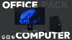 Office Computer Pack - Low Poly Free