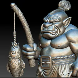 Ogre Fisher – Fantasy Troll Miniature STL