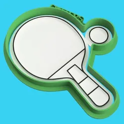 🏓✨ Ping Pong Paddle Cookie Cutter - Racket & Ball Design - Ping Pong Paddle Cutter - Racket & Ball Design.