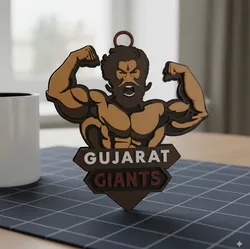 PKL Gujarat Giants badge color printable and renderable 3D Print Model in Keychains 597870