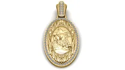 Saint George Victory Medallion Pendant 3D Print Model in Pendants 598169