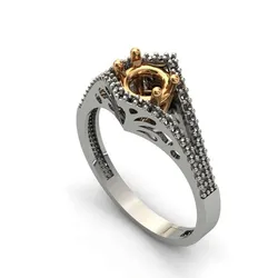 Solitaire Engagement Ring Diamond Women Ring Stone 3D print STL