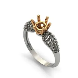 Solitaire Engagement Ring Diamond Women Ring Stone 3D print STL