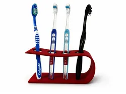 Soporte de cepillos de dientes ModernCurve para 4 cepillos - Modelo de impresión 3D gratuito