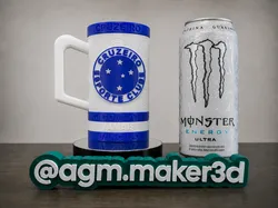 Soporte para lata (473ml) - Cruzeiro Esporte Clube - Modelo de impresión 3D gratuito