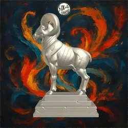 Spiraled Horn Ram Stone Monument – SoliDRawinGs SG2764