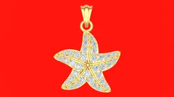 Star pendant - Starfish pendant - Diamond pendant - N534 3D Print Model in Pendants 599630