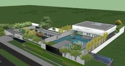 SU Model of Modern Demonstration Area Building