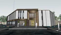SU model of modern elegant demonstration area architecture