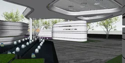 SU model of modern minimalist style demonstration area building