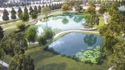SU Model of Waterfront Park Landscape