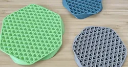 Coaster with infill pattern
