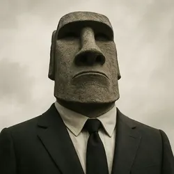Dapper Moai Statue | Moai Head in Suit Sculpture | 3D Printable Art | Resin & FDM