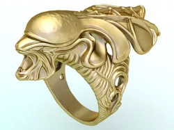 Dark Ring - Devil Ring - Beast Ring - Alien Ring - N918329 3D Print Model in Rings 599737