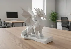 Dragon Low-Poly 3D Printable 3D print model 3D Print Model in Sculpture 600786