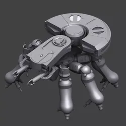 Ghost in the Shell T08A2  Tank Hard surface High-poly 3D model