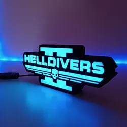 Helldivers 2 Lamp Lightbox print model 3D print model