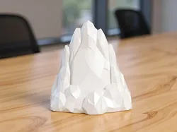 Iceberg Low-Poly 3D Printable 3D print model 3D Print Model in Sculpture 600796