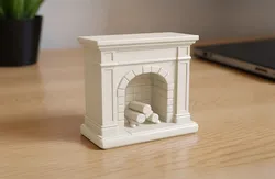 Low-Poly Fireplace 3D Printable 3D print model 3D Print Model in Furniture 600243