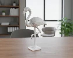 Low-Poly Flamingo 3D Printable 3D print model 3D Print Model in Animals 600244
