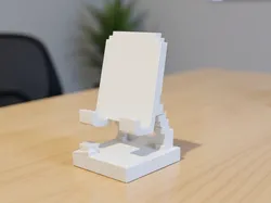 Low-Poly Phone Stand 3D Printable 3D print model 3D Print Model in Sculpture 601177