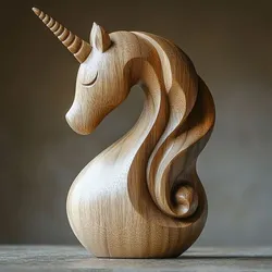 Minimalist Unicorn Bust | Abstract Mythical Sculpture | 3D Printable Art