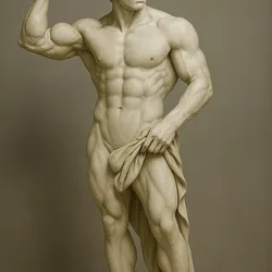 Modern David Muscle Statue | 3D Printable Anatomy Sculpture | Resin & FDM Art