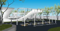 Modern multifunctional sports park landscape SU