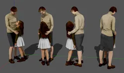 Mother Daughter Child Character Combination Family Characters Girl Female Mother Characters