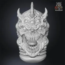 Mutant Head 6 with link - Grimdark
