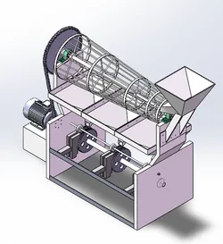 Parallel grading walnut shell breaking machine