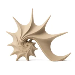 Parametric Nautilus Shell | Fibonacci Spiral Sculpture | 3D Printable Organic Art