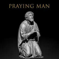 Praying Man Statue – Religious 3D Printable Sculpture