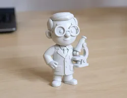 Scientist with Microscope 3D Printable 3D print model 3D Print Model in Man 601319