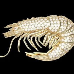 shrimp pendant diamond