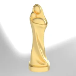 Stylized statues of the Virgin Mary and Jesus