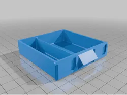 Two Spaces Drawer for Resistor Box [Stackable & Customizable]