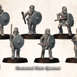 Unarmoured Saxon Spearmen