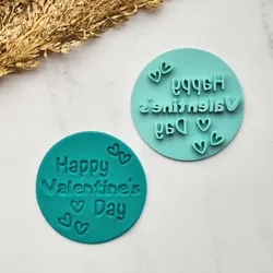 Valentine's Day Heart Cookie Cutter Stamp Set - Love Message Embosser - 3D Print STL