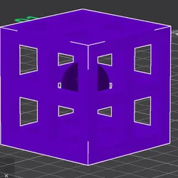 3D Cube Rattle - Cage with Moving Ball (Print-in-Place)