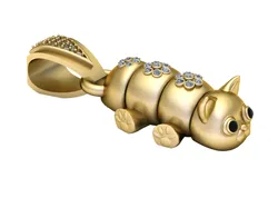 3D Printable Cat Pendant 3D Print Model in Pendants 602412